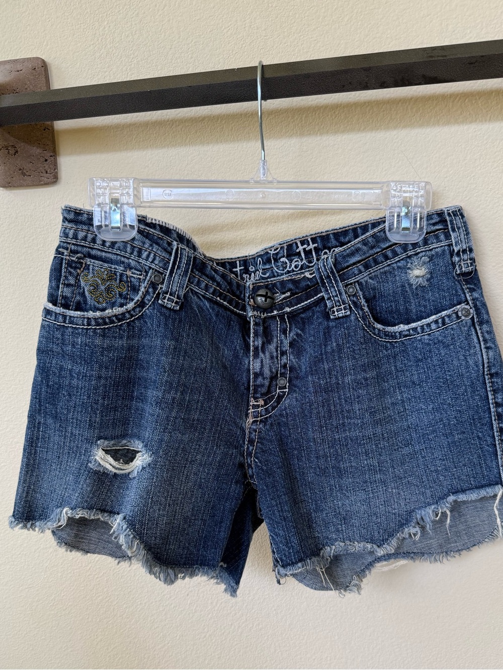 New - Industrial Cotton embroidered Jean shorts